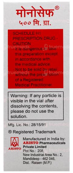 Monocef 500Mg Injection 1 Monocef 500Mg Injection 1